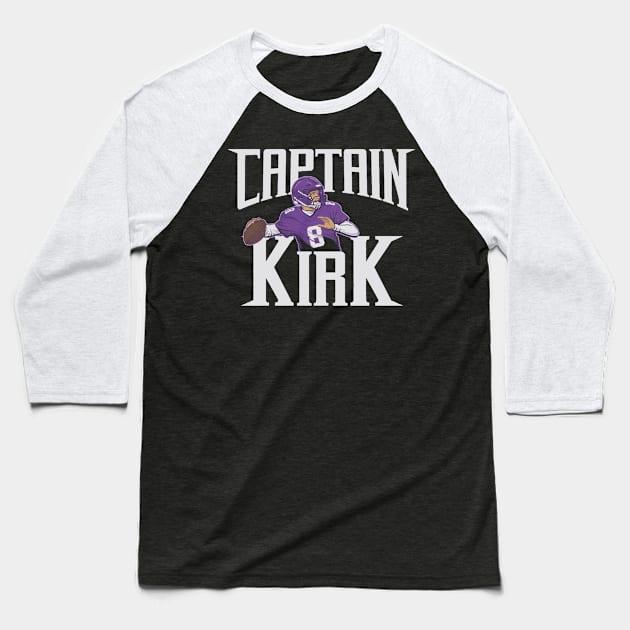 Kirk Cousins Captain Baseball T-Shirt by Chunta_Design